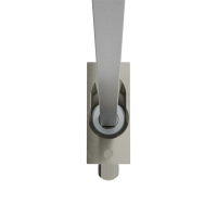 Geiger Gelenklager 45°- G021 | Grundplatte 22 x 52 mm | Kurbelzapfen 11,9 mm | 8 mm Vierkant - Länge 300 mm
