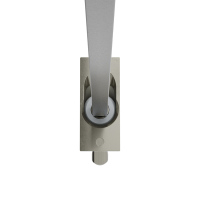 Geiger Gelenklager 45°- G022 | Grundplatte 22 x 52 mm | Kurbelzapfen 9,9 mm | 8 mm Vierkant - Länge 300 mm