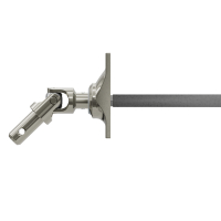 Geiger Gelenklager 45°- G022 | Grundplatte 22 x 52 mm | Kurbelzapfen 9,9 mm | 8 mm Vierkant - Länge 300 mm