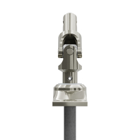 Geiger Gelenklager 45°- G022 | Grundplatte 22 x 52 mm | Kurbelzapfen 9,9 mm | 8 mm Vierkant - Länge 300 mm