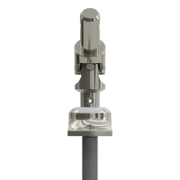 Geiger Gelenklager 45°- G022 | Grundplatte 22 x 52 mm | Kurbelzapfen 9,9 mm | 8 mm Vierkant - Länge 300 mm