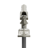 Geiger Gelenklager 45°- G024 | Grundplatte 22 x 85 mm | Kurbelzapfen 9,9 mm | 8 mm Vierkant - Länge 300 mm