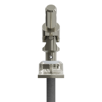 Geiger Gelenklager 45°- G024 | Grundplatte 22 x 85 mm | Kurbelzapfen 9,9 mm | 8 mm Vierkant - Länge 300 mm