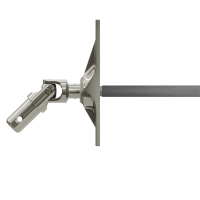 Geiger Gelenklager 45°- G025 | Grundplatte 22 x 85 mm | Kurbelzapfen 12,9 mm | 8 mm Vierkant - Länge 300 mm