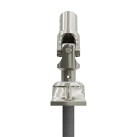 Geiger Gelenklager 45°- G025 | Grundplatte 22 x 85 mm | Kurbelzapfen 12,9 mm | 8 mm Vierkant - Länge 300 mm