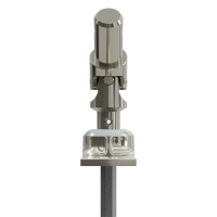 Geiger Gelenklager 45°- G065 | Grundplatte 22 x 85 mm | Kurbelzapfen 11,9 mm | 6 mm Sechskant - Länge 500 mm