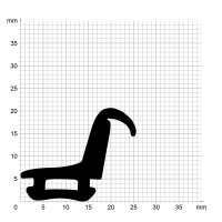 Zeichnung des Dichtungsprofils der Mitteldichtung MI300...