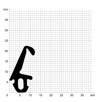 Zeichnung des Dichtungsprofils der Mitteldichtung MI324 für Fenster.