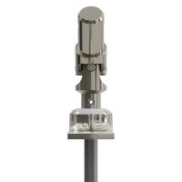 Geiger Gelenklager 45°- G029 | Grundplatte 22 x 85 mm | Kurbelzapfen 12,9 mm | 6 mm Sechskant - Länge 300 mm